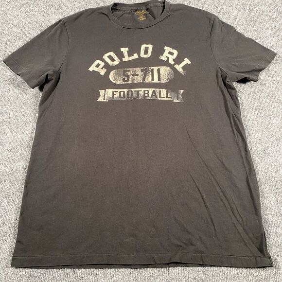 Polo Ralph Lauren Mens Large 5-711 Football Short Sleeve Retro Faded Shirt - Picture 2 of 6